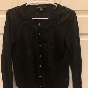 Banana Republic summer sweater w/rose appliqué,